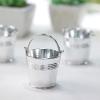 12 Pcs Silver 2" Mini Pail Bucket Planter Wedding Party Favor Holders Events view 2