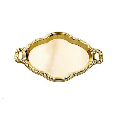 12 Pcs Gold 4.5" Long Metallic Mini Oval Trays Favor Holders Party Home Supplies