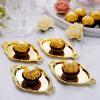 12 Pcs Gold 4.5" Long Metallic Mini Oval Trays Favor Holders Party Home Supplies view 4