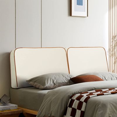 Upholstered Headboard Cushion King Bed Backrest Cushion Bedroom Headboard Wall Pillow Lumbar Pad Bed Removable Headboard Cushion Full Size,White,78.7"/200cm(King)