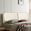 Upholstered Headboard Cushion King Bed Backrest Cushion Bedroom Headboard Wall Pillow Lumbar Pad Bed Removable Headboard Cushion Full Size,White,78.7"/200cm(King) view 1