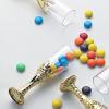 12 Pcs Clear Gold Mini 4" Champagne Flutes Party Favor Holders view 2