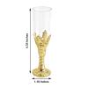 12 Pcs Clear Gold Mini 4" Champagne Flutes Party Favor Holders view 3