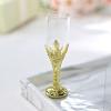 12 Pcs Clear Gold Mini 4" Champagne Flutes Party Favor Holders view 4