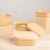 Restaurantware LIDS ONLY: Bio Tek Lids For To Go Containers 100 Oval Food Container Lids - Containers Sold Separately Flat Design Kraft Paper Lids For Disposable Serving Bowls Tight Seal view 3