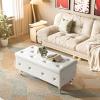 DKLGG Storage Ottoman Bench for Bedroom, Upholstered Entryway Bench with Legs & Safety Hinge, Small Storage Bench for Living Room/End of Bed/Entryway/Window, White view 4