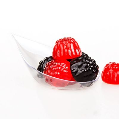 45ml Disposable Dessert Spoon 80 Pieces Plastic Appetizer Spoons, Leaf Shape Easy to Carry Suitable for Festival Party Wedding Birthday