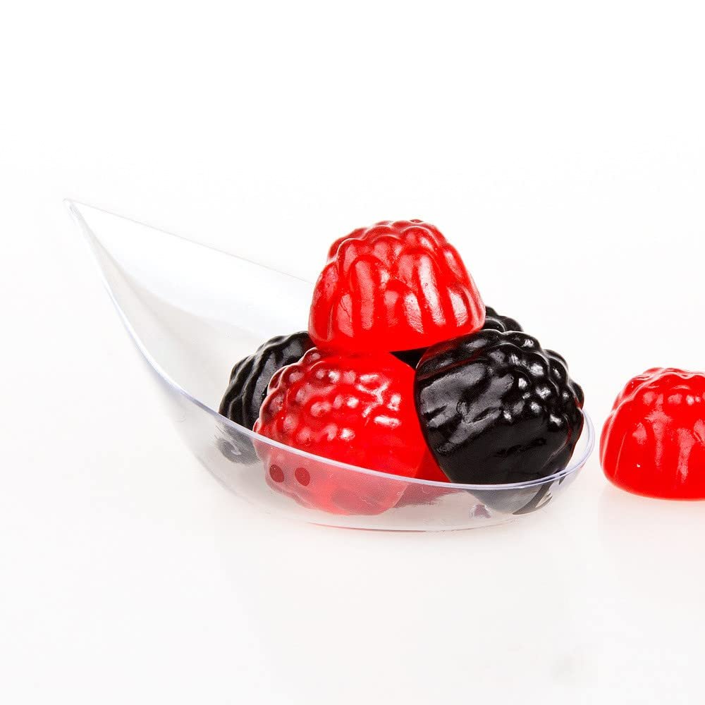 45ml Disposable Dessert Spoon 80 Pieces Plastic Appetizer Spoons, Leaf Shape Easy to Carry Suitable for Festival Party Wedding Birthday