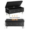 DKLGG Storage Ottoman Bench for Bedroom, Upholstered Entryway Bench with Legs & Safety Hinge, Small Storage Bench for Living Room/End of Bed/Entryway/Window, Black view 3