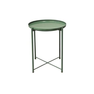 Low Table Small Coffee Table Modern Fashion Metal Small Coffee Table Sofa Side Table Living Room Bedroom Office Furniture Chabudai Table (Color : Green)