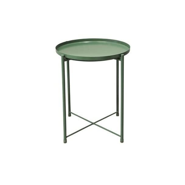 Low Table Small Coffee Table Modern Fashion Metal Small Coffee Table Sofa Side Table Living Room Bedroom Office Furniture Chabudai Table (Color : Green)
