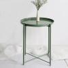 Low Table Small Coffee Table Modern Fashion Metal Small Coffee Table Sofa Side Table Living Room Bedroom Office Furniture Chabudai Table (Color : Green) view 2