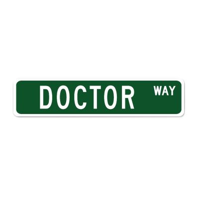 Doctor Street Signs Customized Metal Tin Sign Doctor Decor Gift for Doctor Wall Art Vintage Rustic Metal Wall Sign Funny Occupation Wall Decor Home Decor for Bedroom Cafe Bar Office Garage