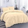 8 PC Bed in a Bag Bedding Set 100% Long Staple Cotton 500 GSM Twin Size Ivory Complete Set - 1 Duvet Cover,1 Fitted 28" Deep, 1 Flat, 4 Pillowcases & Shams, 1 Comforter Bedding Sets view 3