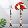 TFCFL10Pcs Gold Candle Holders 19.5" Height Metal Candle Holders Flowers Vase Stand for Party Wedding Restaurant Hotel Decoration view 3