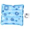 ZJchao Cooling Mat & Pillow Combo Ice-Filled Cooling Cushion for Home, Office, Travel, Nap or Back Support 36x36cm Dark Blue Snowflake Design view 1