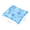 ZJchao Cooling Mat & Pillow Combo Ice-Filled Cooling Cushion for Home, Office, Travel, Nap or Back Support 36x36cm Dark Blue Snowflake Design view 3