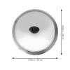Stainless pot cover Steel Universal Lid Replacement Frying Pan Cover and Cast Iron Skillet Lid with Knob for Flat Top Griddle stainless steel pot lid Grill pot lid (38cm) view 2