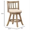 Home Square 24" Sheldon Swivel Counter Stool in Ivory - Set of 3 view 2