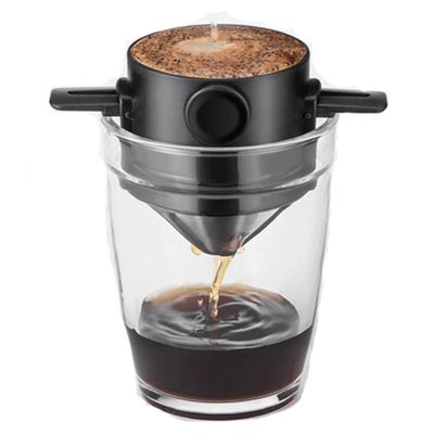 MYXP Reusable Coffee Filter Basket Coffee Filters with Stainless Steel For Coffee Makers Black Filter Free Paper Stainless Steel Coffee Filter