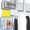 22" Premium Magnetic Knife Holder for Refrigerator (Double-Sided Heavy-Duty Magnets) - Upgraded Strip for Strong Fridge Mount - Clear Up Counter Space - 304 Anti-Rust Stainless Steel (Upgraded Design) view 1