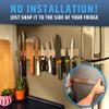 22" Premium Magnetic Knife Holder for Refrigerator (Double-Sided Heavy-Duty Magnets) - Upgraded Strip for Strong Fridge Mount - Clear Up Counter Space - 304 Anti-Rust Stainless Steel (Upgraded Design) view 4