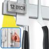 12" Premium Magnetic Knife Holder for Refrigerator (Double-Sided Heavy-Duty Magnets) - Upgraded Strip for Strong Fridge Mount - Clear Up Counter Space - 304 Anti-Rust Stainless Steel (Upgraded Design) view 1