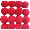 8cm Real Fur Pompons Natural Rex Rabbit Hair Ball Bulb Pom Pom Bulb for Keychain Bag Pendant poret Clef for DIY 16pcs (red) view 1