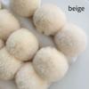 8cm Real Fur Pompons Natural Rex Rabbit Hair Ball Bulb Pom Pom Bulb for Keychain Bag Pendant poret Clef for DIY 16pcs (red) view 2