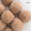 8cm Real Fur Pompons Natural Rex Rabbit Hair Ball Bulb Pom Pom Bulb for Keychain Bag Pendant poret Clef for DIY 16pcs (Orange) view 4