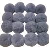 8cm Real Fur Pompons Natural Rex Rabbit Hair Ball bulb Pom Pom Bulb for Keychain Bag Pendant poret clef for DIY 16pcs (grey) view 1