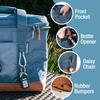 CleverMade Pacifica Collapsible Cooler Bag  Large Portable Cooler Bag for Travel, Foldable Insulated Cooler for Beach, Picnic & Tailgating, Holds Up to 50 Cans, Leakproof Soft Carry Cooler - Ocean view 3