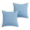 Greendale Home Fashions Outdoor 17-inch Square Decorative Throw Pillow, 2-Pack, Blue Heather view 1