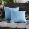 Greendale Home Fashions Outdoor 17-inch Square Decorative Throw Pillow, 2-Pack, Blue Heather view 2