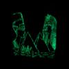 30 x 40cm - Glow in the Dark pharaoh Ramses II making offerings to Goddess Isis & Horus papyrus- Ancient Egyptian Scene with Queen Nefertiti,3 pyramids and king Tutankhamen Glow in the dark view 2