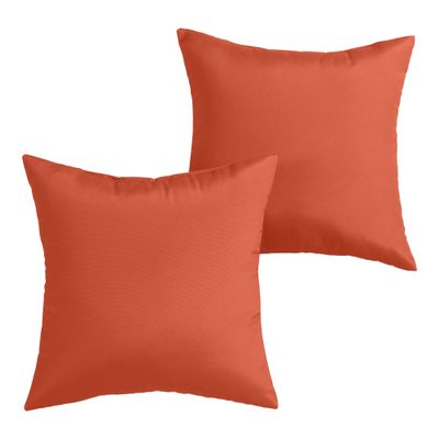 Greendale Home Fashions Outdoor 17-inch Square Decorative Throw Pillow, 2-Pack, Sunrise