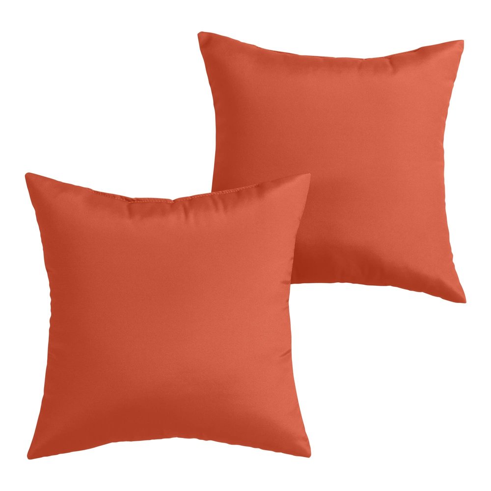 Greendale Home Fashions Outdoor 17-inch Square Decorative Throw Pillow, 2-Pack, Sunrise
