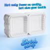 YANGRUI Food Containers 9 Inch 41 oz 100 Pack - Shrink Wrapped Sanitary | Mineral Filled BPA Free PP Plastic | Reusable Heavy Duty Freezer & Microwave Safe | Stackable Design Takeout Container view 2