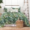 C&F Home Waialea Bay King Quilt Set Coastal Tropical Beach Palm Leaves Ocean Nautical Hawaii Big Island Reversible Bedspread Coverlet for All Seasons King 3 Piece Set Green view 2