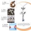 Fumete 6 Pcs Ashes Necklace Urn Jewelry for Human Ashes Memorial - Men & Women Pendant(Dark Blue) view 3