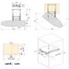 Hiding Ironing Board Foldable Ironing Station in Cabinet for Apartment & Small Room | Sturdy Folding Board, Easy-Release Lever(Gray) 11.8 (W) x 5.5 (H) x Length 16.9 (L) view 2