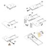 Hiding Ironing Board Foldable Ironing Station in Cabinet for Apartment & Small Room | Sturdy Folding Board, Easy-Release Lever(Gray) 11.8 (W) x 5.5 (H) x Length 16.9 (L) view 3