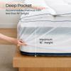 LINSY LIVING Twin Mattress Topper, Double Layers Quilted Pillow Top Mattress Topper, Plush Mattress Pad, Extra Thick with 1200GSM Spiral Fibers, Breathable 400TC Soft Cover with Deep Pocket view 3