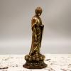Copper Standing Shakyamuni Buddha Statue,Brass Handmade Buddhism Sculpture Hindu Feng Shui Figurines Meditation Home Study Crafts Decorations view 2