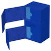 Ultimate Guard Twin Flip'n'Tray 200+, Deck Case for 200 Double-Sleeved TCG Cards + Dice Tray, Blue, Independent Magnetic Closure & Microfiber Inner Lining view 4