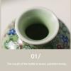RFZHANZ Ceramic Enamel Vase Chinoiserie Vase for Flowers, Unique Vase, Decorative Vase for Pampas Grass, Living Room, Bedroom Living Room Handicraft Decoration Gift view 3