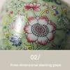 RFZHANZ Ceramic Enamel Vase Chinoiserie Vase for Flowers, Unique Vase, Decorative Vase for Pampas Grass, Living Room, Bedroom Living Room Handicraft Decoration Gift view 4