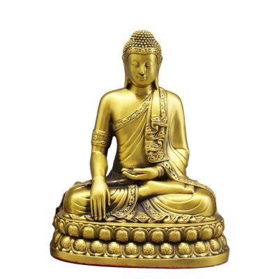 Copper Shakyamuni Buddha Statue,Brass Handmade Buddhism Sculpture Hindu Feng Shui Figurines Meditation Home Study Crafts Decorations