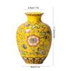 RFZHANZ Ceramic Enamel Vase Chinoiserie Vase for Flowers, Unique Vase, Decorative Vase for Pampas Grass, Living Room, Bedroom Living Room Handicraft Decoration Gift view 2