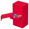 Ultimate Guard Twin Flip'n'Tray 200+, Deck Case for 200 Double-Sleeved TCG Cards + Dice Tray, Red, Independent Magnetic Closure & Microfiber Inner Lining view 3